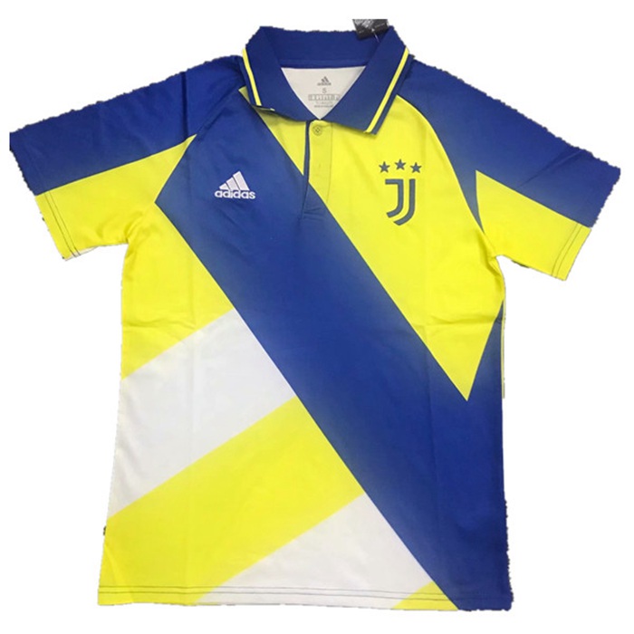 Maglia Polo Juventus Blu/Giallo 2021/2022 Scontate