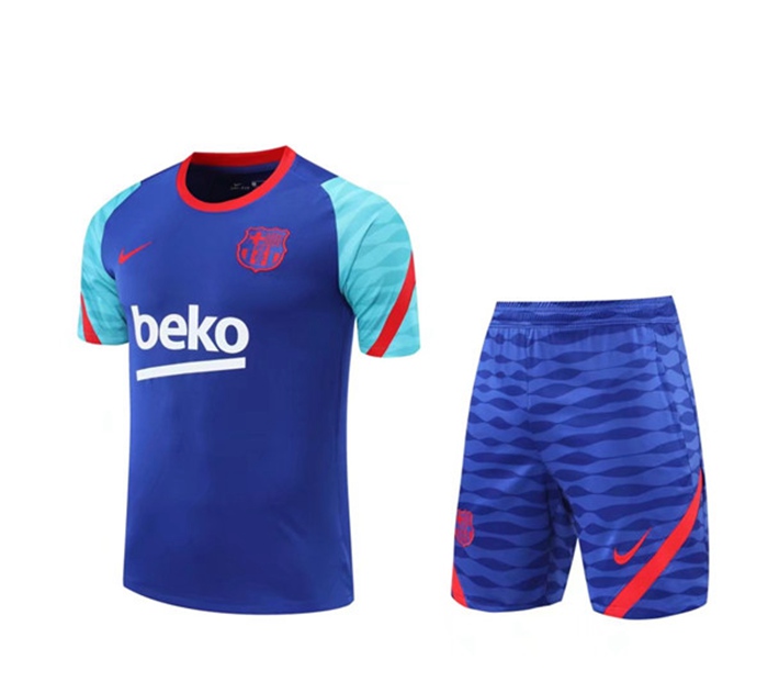 Kit Maglia Allenamento FC Barcellona + Pantaloni Blu 2020/2021