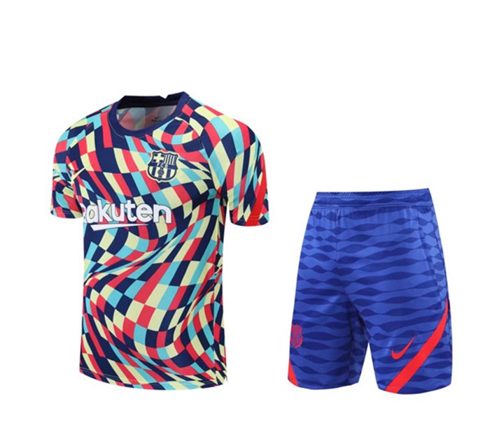 Kit Maglia Allenamento FC Barcellona + Pantaloni Giallo/Blu/Rosso 2020/2021