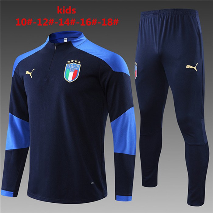 Insieme Tuta Calcio Italia Bambino Blu Navy 2021/2022