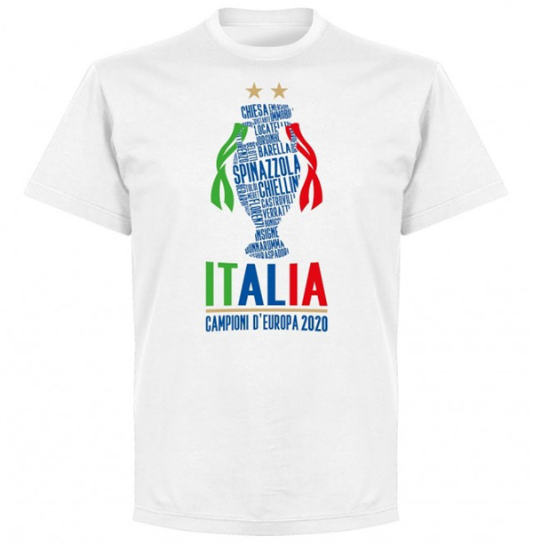 T-Shirts Italia UEFA Euro 2020 Champions Bianca - GXHTS03