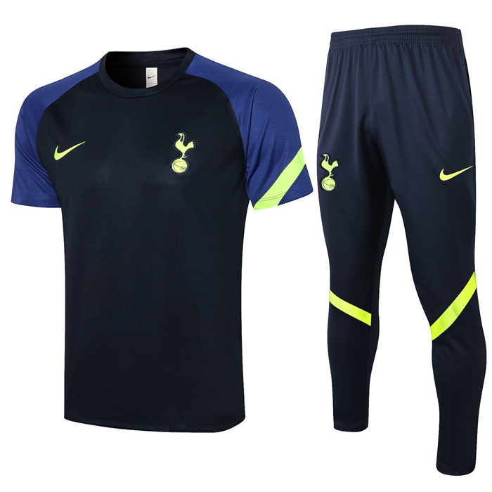 Kit Maglia Polo Tottenham Hotspur + Pantaloni Blu/Nero 2021/2022