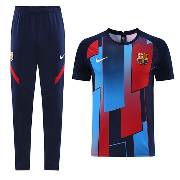 Kit Maglia Allenamento FC Barcelona + Pantaloni Nero/Blu 2021/2022