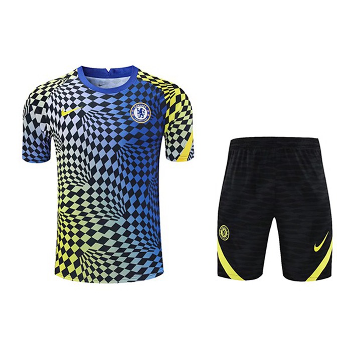 Kit Maglia Allenamento FC Chelsea + Pantaloncini Blu 2021/2022