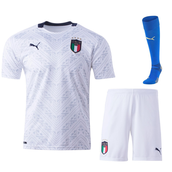 Kit Maglia Calcio Italia Seconda (Pantaloncini+Calzettoni) UEFA Euro 2020