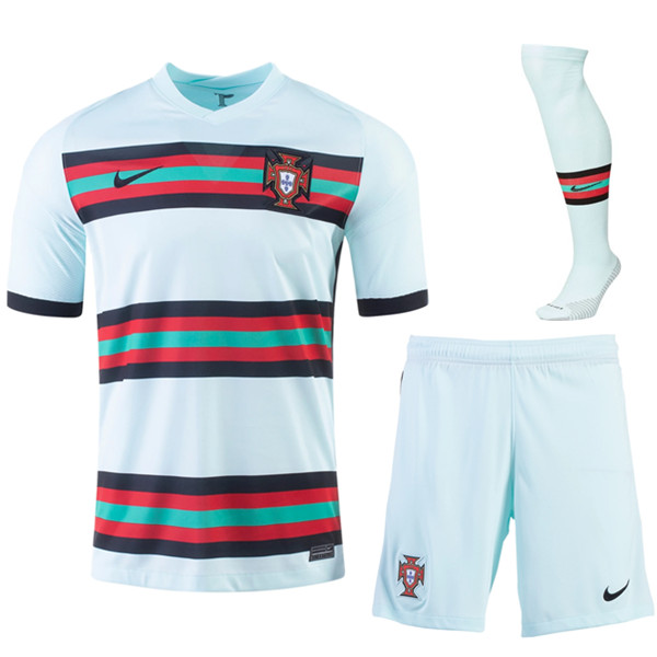 Kit Maglia Calcio Portogallo Seconda (Pantaloncini+Calzettoni) UEFA Euro 2020