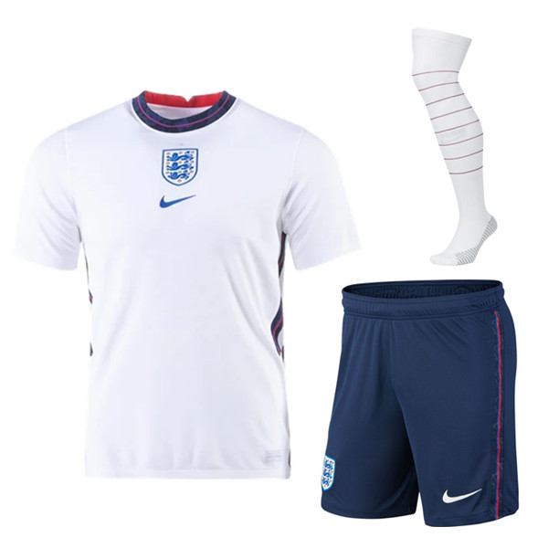 Kit Maglia Calcio Inghilterra Prima (Pantaloncini+Calzettoni) UEFA Euro 2020