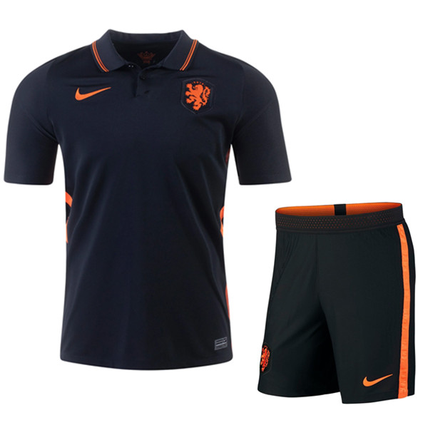 Kit Maglia Calcio Paesi Bassi Seconda + Pantaloncini UEFA Euro 2020