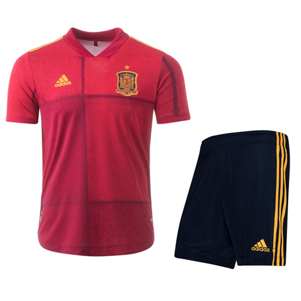 Kit Maglia Calcio Spagna Prima + Pantaloncini UEFA Euro 2020
