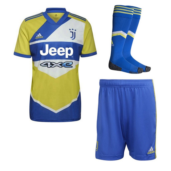 Kit Maglie Calcio Juventus Terza (Pantaloncini + Calzettoni) 2021/2022