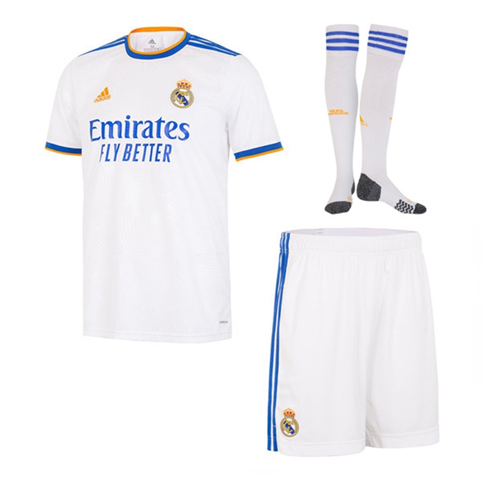 Kit Maglie Calcio Real Madrid Prima (Pantaloncini + Calzettoni) 2021/2022