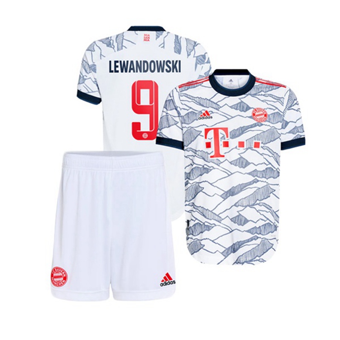 Maglie Calcio Bayern Monaco (Lewandowski 9) Bambino Terza 2021/2022