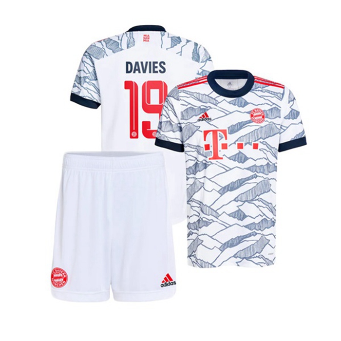 Maglie Calcio Bayern Monaco (Davies 19) Bambino Terza 2021/2022
