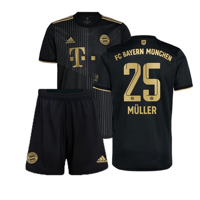 Maglie Calcio Bayern Monaco (Muller 25) Bambino Seconda 2021/2022