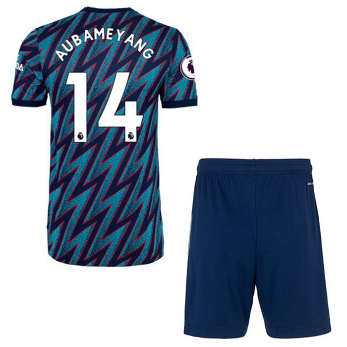 Maglie Calcio FC Arsenal (Pierre-Emerick Aubameyang 14) Bambino Terza 2021/2022