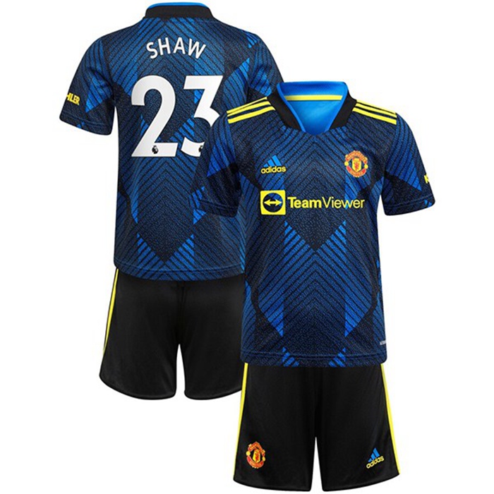 Maglie Calcio Manchester United (Shaw 23) Bambino Terza 2021/2022
