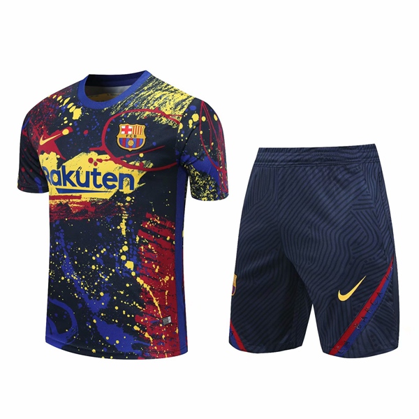 Nuova Kit Maglia Allenamento FC Barcellona + Pantaloncinis Giallo 2020/2021