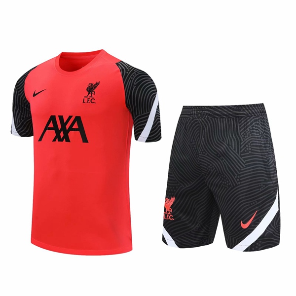 Nuova Kit Maglia Allenamento FC Liverpool + Pantaloncinis Rosso 2020/2021