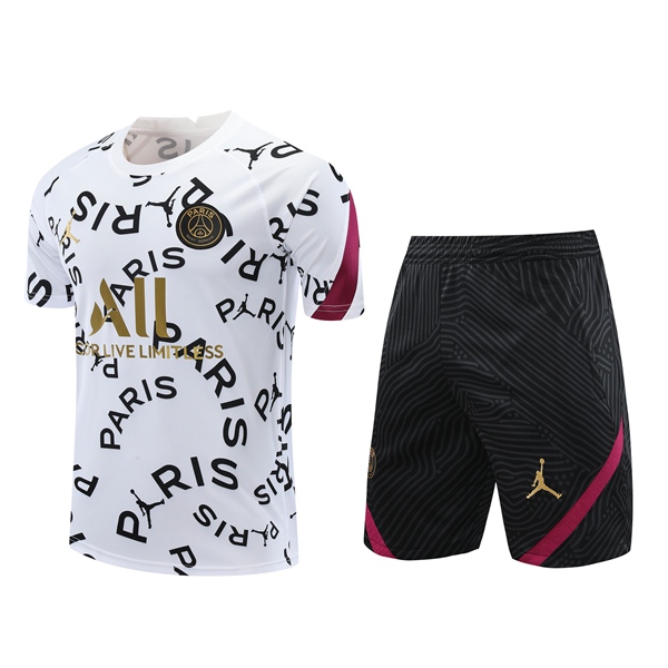 Nuova Kit Maglia Allenamento PSG + Pantaloncinis Bianco 2020/2021