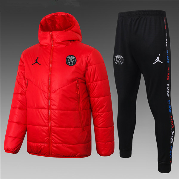 Nuova Piumino Calcio PSG Jordan Rosso + Pantaloni 2020/2021