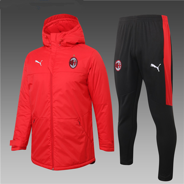 Nuova Piumino Calcio Milan AC Rosso + Pantaloni 2020/2021