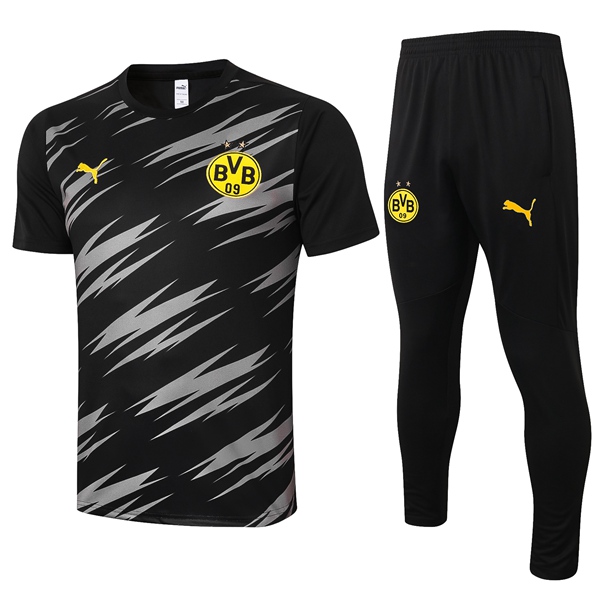 Nuova Kit T Shirt Allenamento Dortmund BVB + Pantaloni Nero 2020/2021