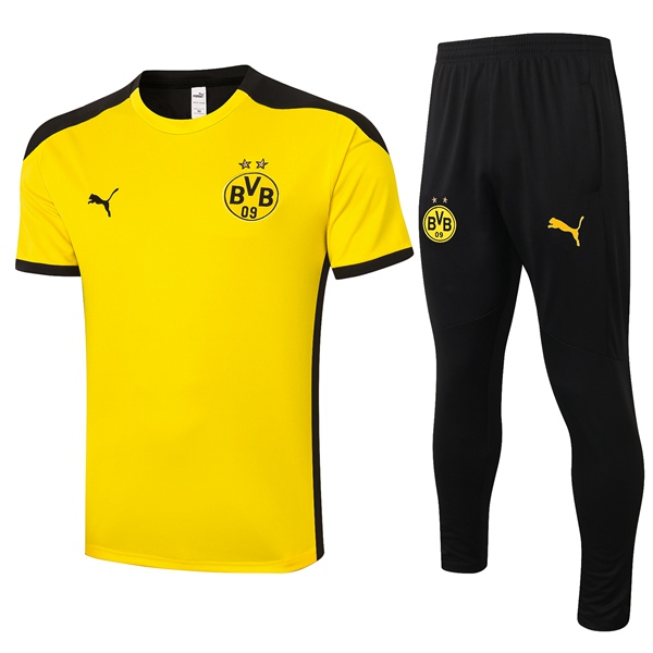 Nuova Kit T Shirt Allenamento Dortmund BVB + Pantaloni Giallo 2020/2021