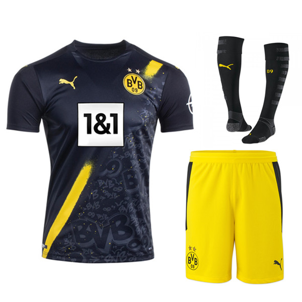 kit La Nuova Maglia Calcio Dortmund BVB Seconda (Pantaloncini+Calzini) 2020/2021