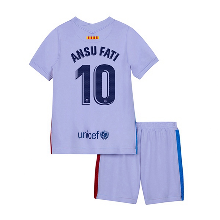 Maglie Calcio FC Barcellona (Ansu Fati 10) Bambino Seconda 2021/2022