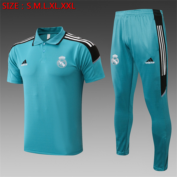 Kit Maglia Polo Real Madrid + Pantaloni Blu 2022/2023