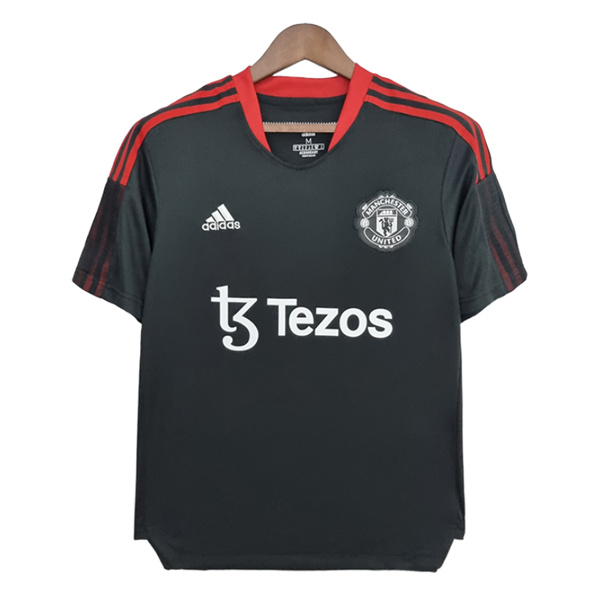 T Shirt Allenamento Manchester United Tezos Nero 2022/2023