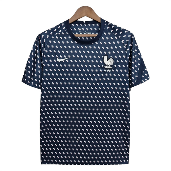 T Shirt Allenamento Francia Nero/Bianco 2022/2023