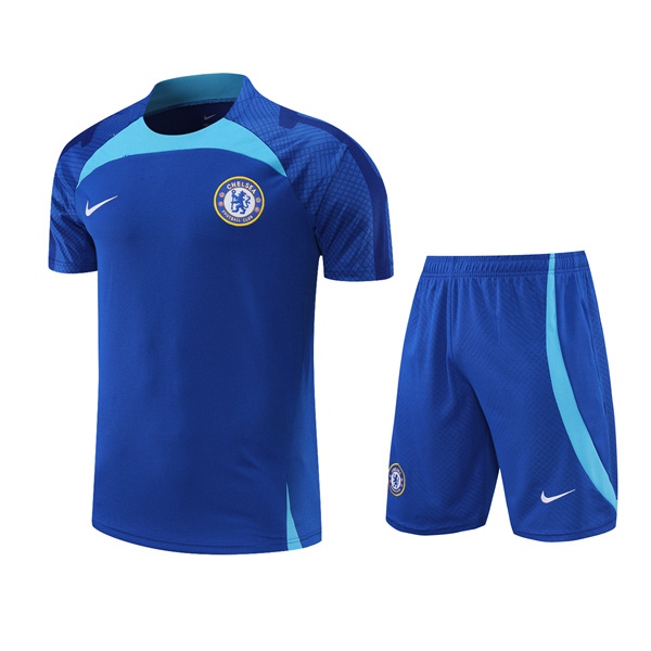 T Shirt Allenamento +Pantaloncini FC Chelsea Blu 2022/2023