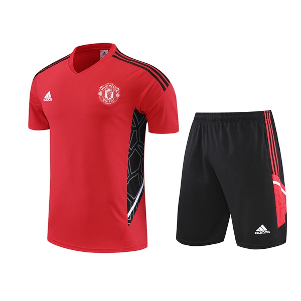 T Shirt Allenamento +Pantaloncini Manchester United Rosso 2022/2023
