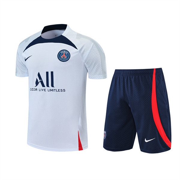 T Shirt Allenamento +Pantaloncini PSG Bianco 2022/2023