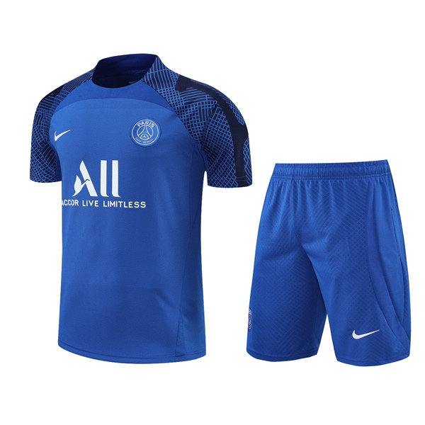 T Shirt Allenamento +Pantaloncini PSG Blu 2022/2023