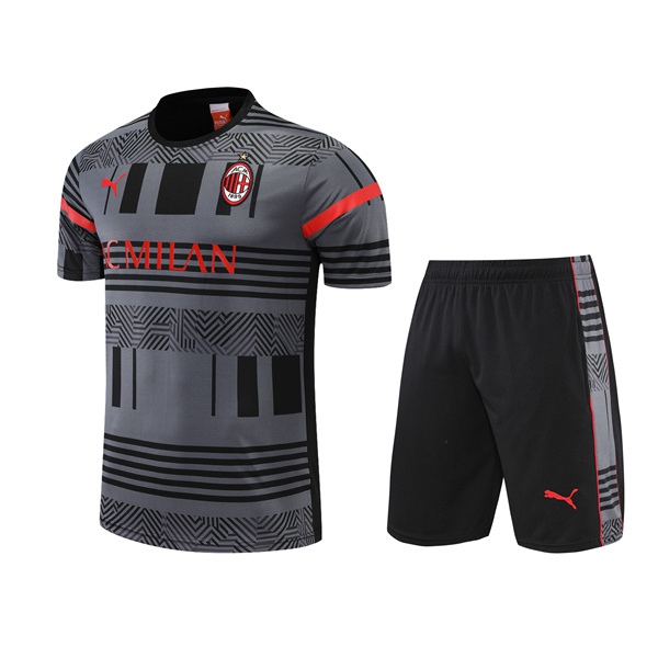 T Shirt Allenamento +Pantaloncini AC Milan Grigio 2022/2023