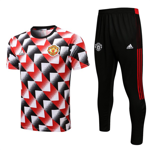 T Shirt Allenamento + Pantaloni Manchester United Rosso/Nero 2022/2023