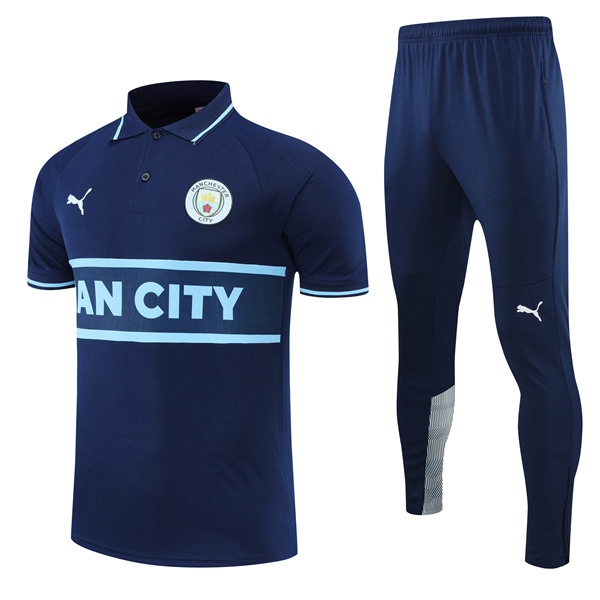 Kit Maglia Polo Manchester City blu navye 2022/2023