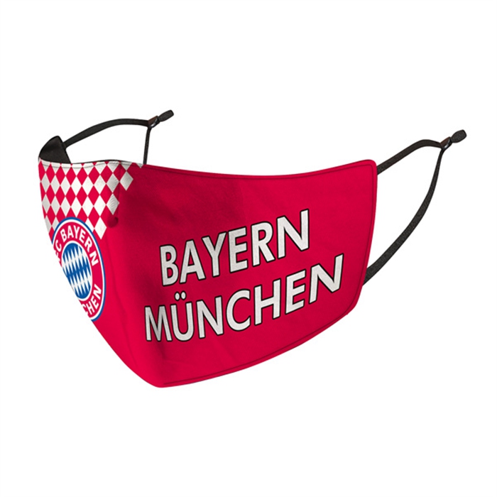 Mascherine Calcio Bayern Monaco Rosso/Bianco Reutilisable
