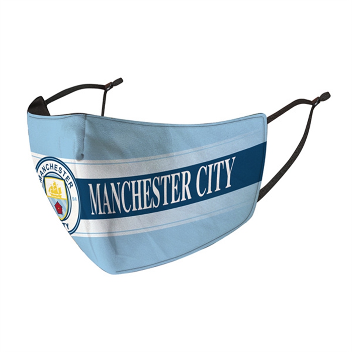 Mascherine Calcio Manchester City Blu/Bianco Reutilisable