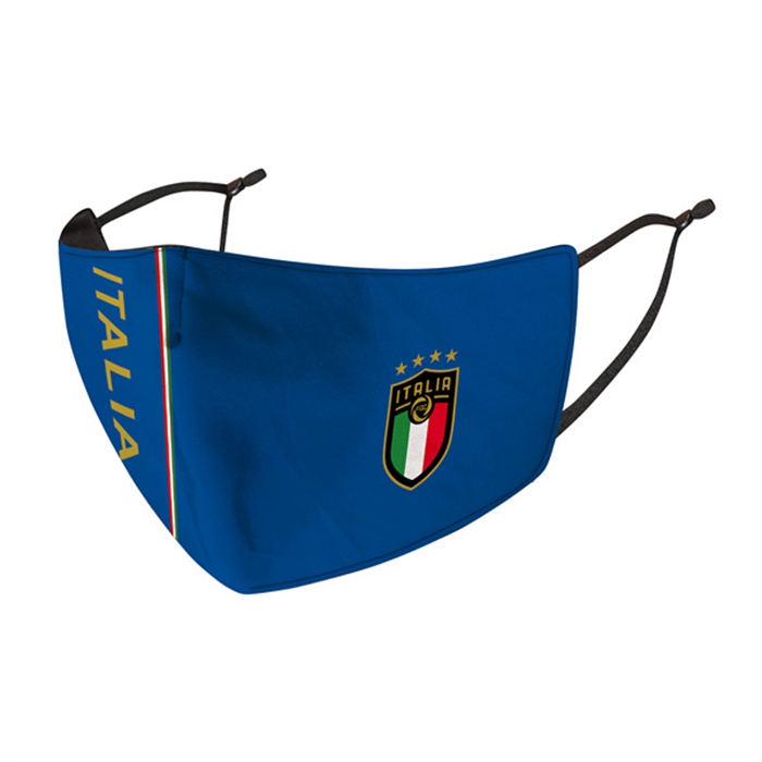 Mascherine Calcio Italia Blu Reutilisable