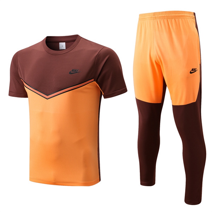 Kit Maglia Allenamento Nike + Pantaloni Giallo/Marrone 2022/2023