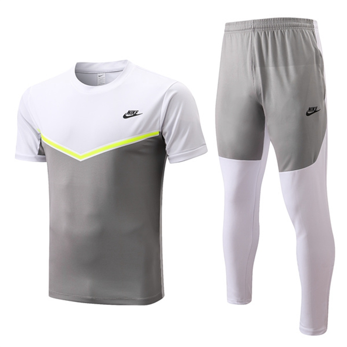Kit Maglia Allenamento Nike + Pantaloni Grigio/Bianco 2022/2023