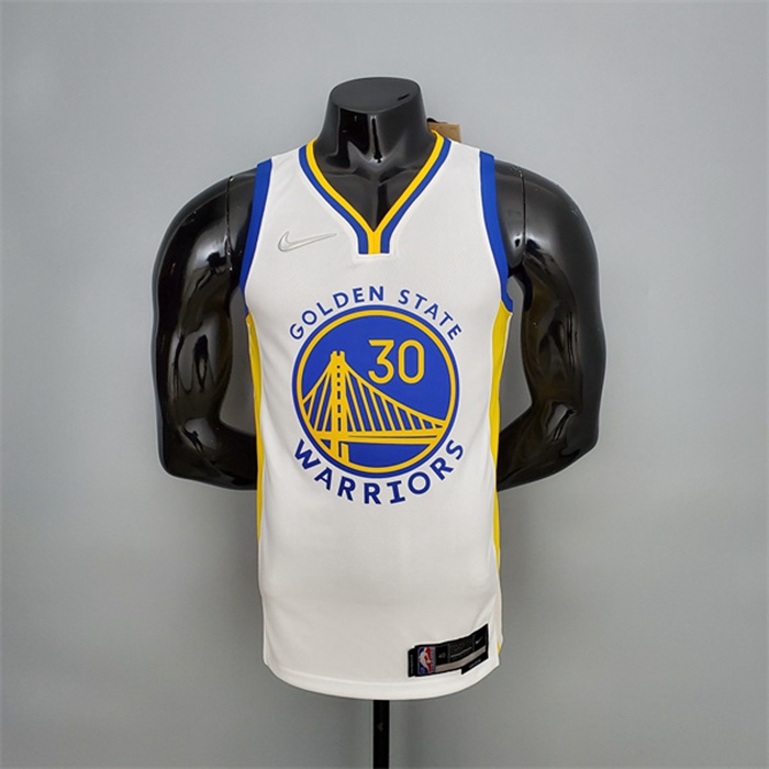 Maglia Golden State Warriors (Curry #2974) Bianco 75th Anniversary