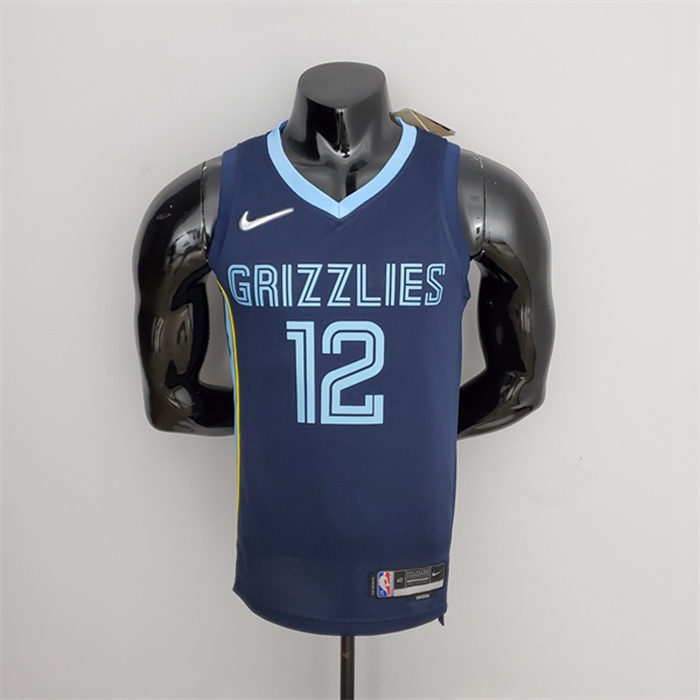 Maglia Memphis Grizzlies (Morant #12) blu navy 75th Anniversary