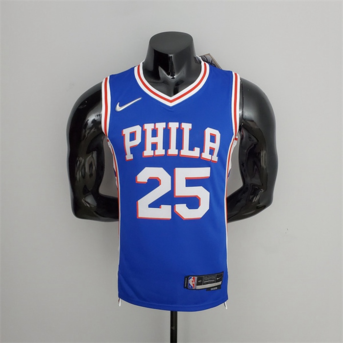 Maglia Philadelphia 76ers (Simmons #25) Blu 75th Anniversary