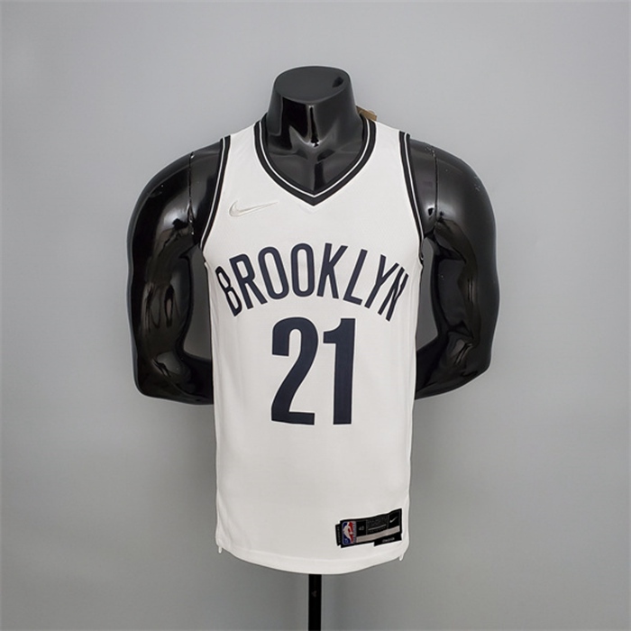 Maglia Brooklyn Nets (Aldridge #21) Bianco 75th Anniversary