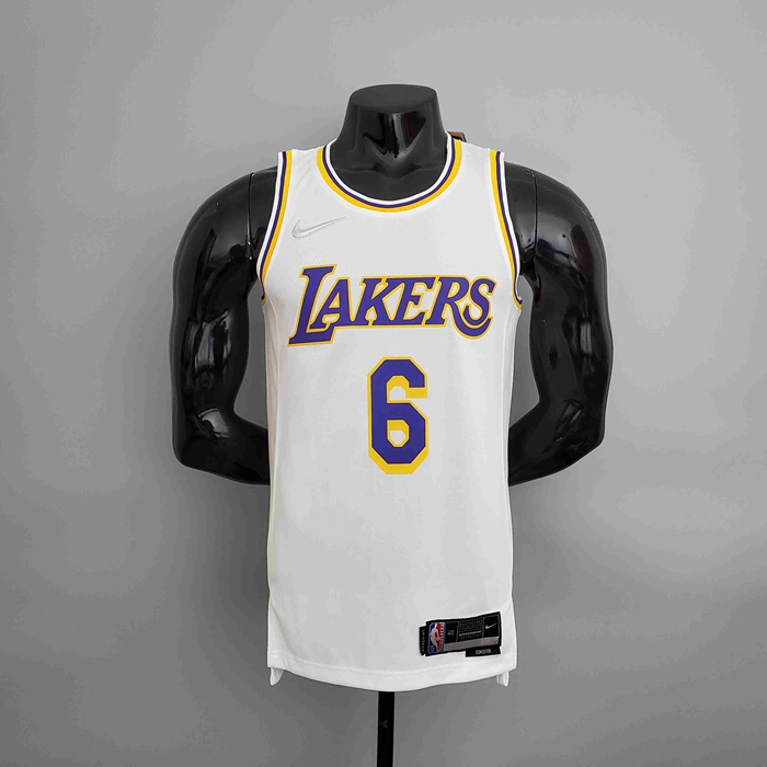 Maglia Los Angeles Lakers (JAMES #6) Bianco
