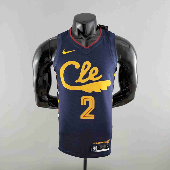 Maglia Cleveland Cavaliers (IRVING #2) blu navy Striped